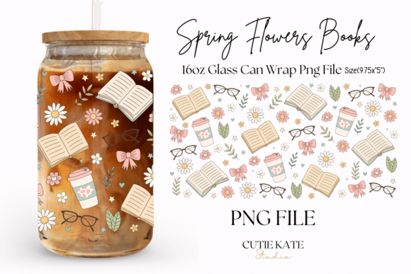 Rose Valentine Heart Glass Can Wrap PNG Graphic by Cutie Kate Studio ...