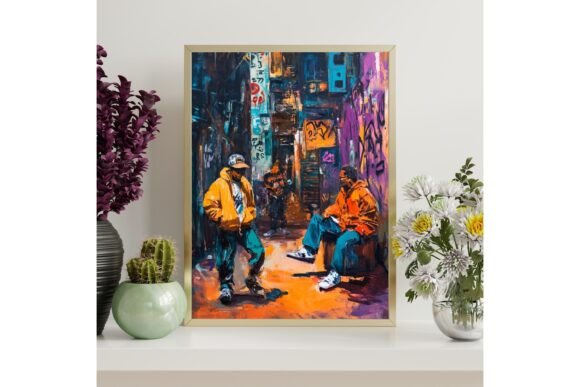 Urban Street Scene Printable Wall Art