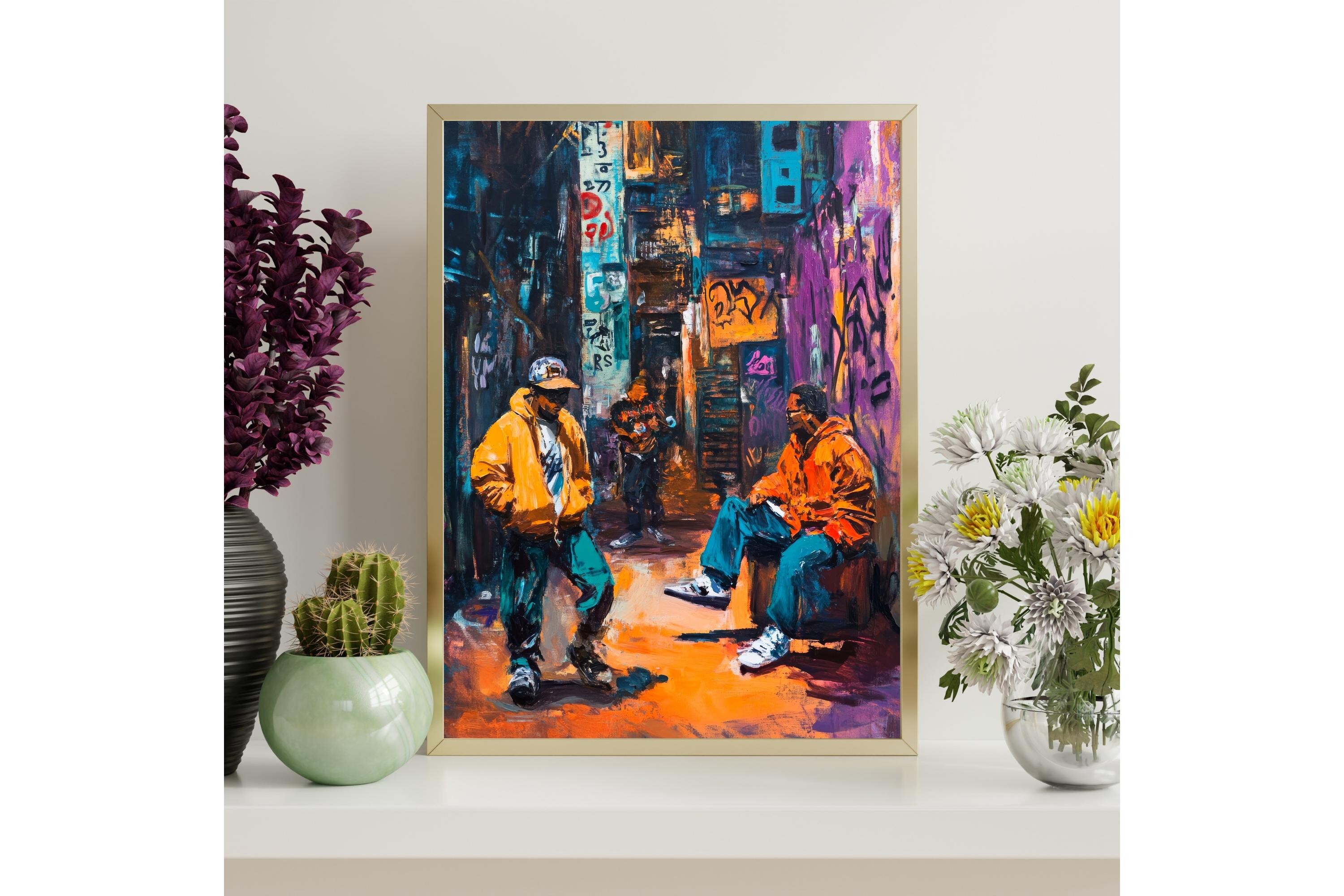 Urban Street Scene Printable Wall Art