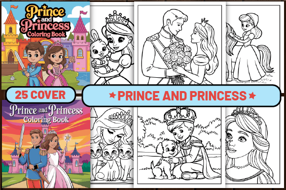 92 Prince and Princess Coloring Pages