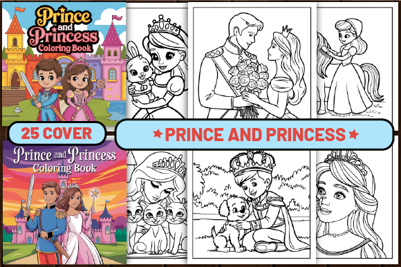 92 Prince and Princess Coloring Pages