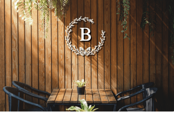 Butterfly Love Monogram Font - Preview 2