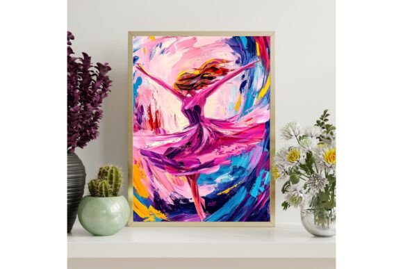 Colorful Dancing Woman Printable Art