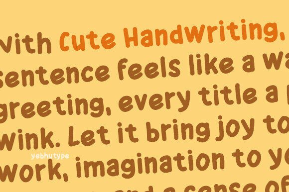 Cute Handwriting Font - Preview 1