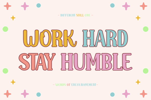 Different Still One Font PNG with transparent background - Preview 2