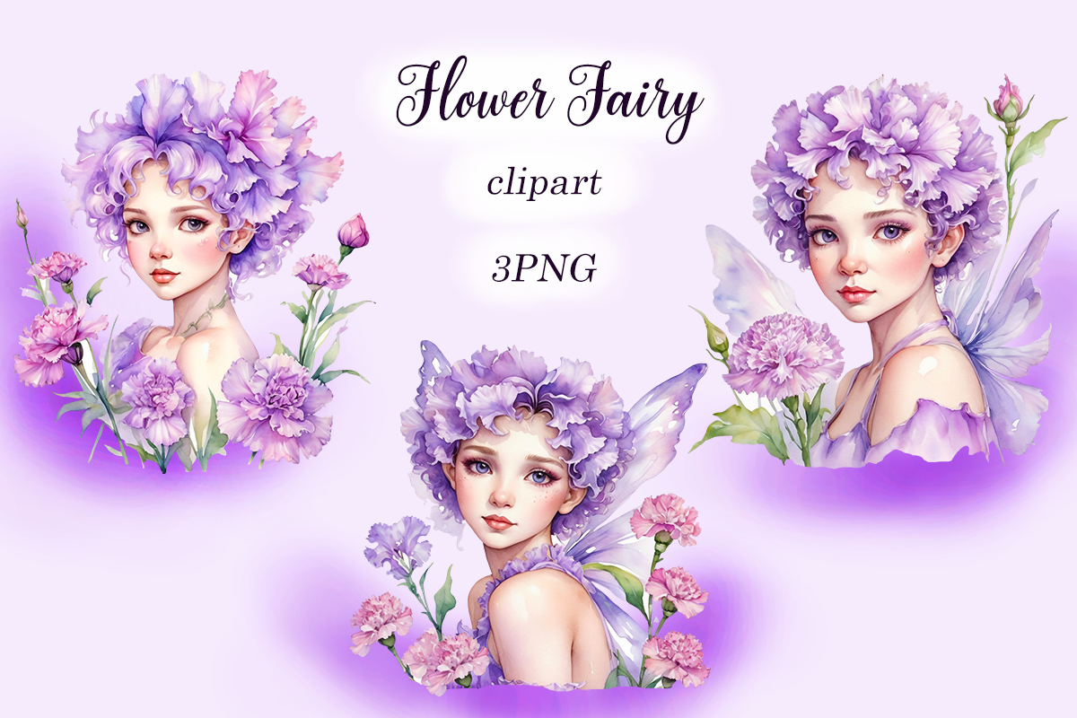 Flower Fairy Sublimation Clipart Graphic by Lemocheka Art · Creative ...