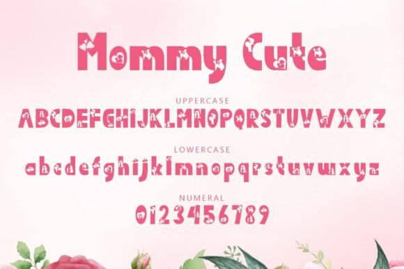 Mommy Cute Font PNG with transparent background - Preview 3