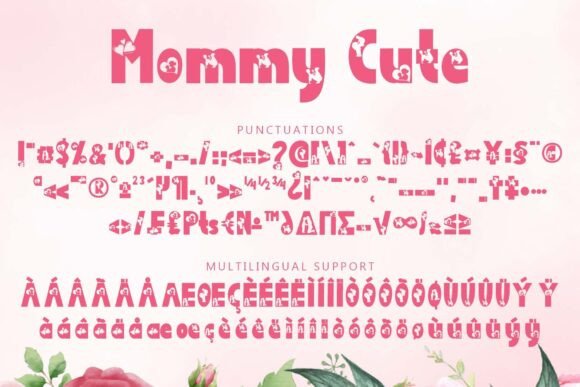 Mommy Cute Font PNG with transparent background - Preview 4