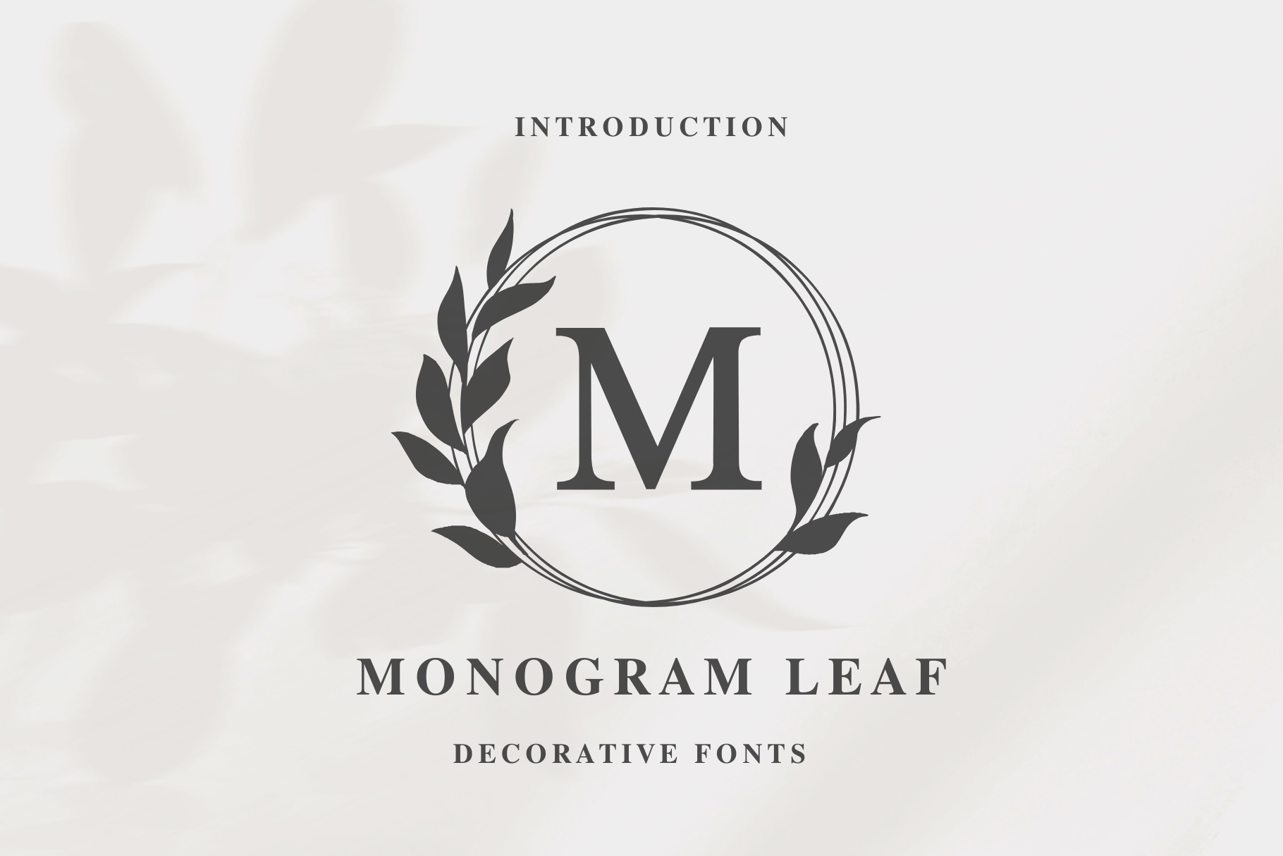 Placeholder image for Monogram Leaf Font, preview not available