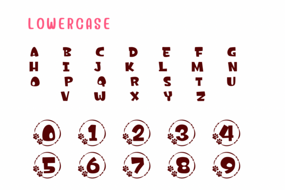 Pet Monogram Font PNG with transparent background - Preview 2
