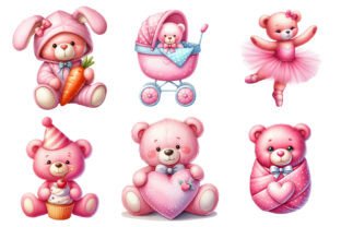 Pink Cute Blush Teddy Bear Graphic by Breezy.Lane · Creative Fabrica