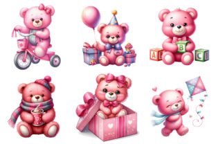 Pink Cute Blush Teddy Bear Graphic by Breezy.Lane · Creative Fabrica