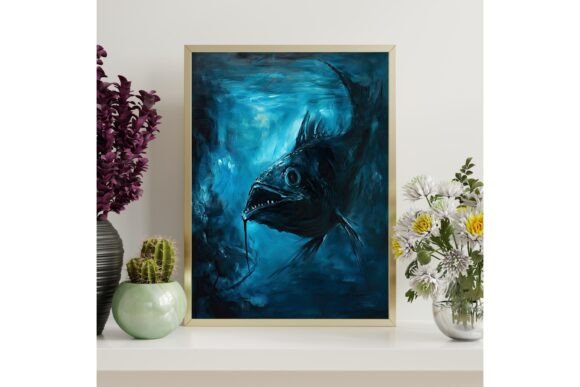 Printable Deep Sea Fish Wall Art