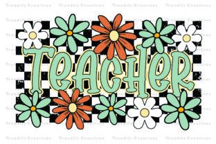 Retro Teacher PNG, Groovy Floral Teacher Graphic by Artful Aura Studio ...