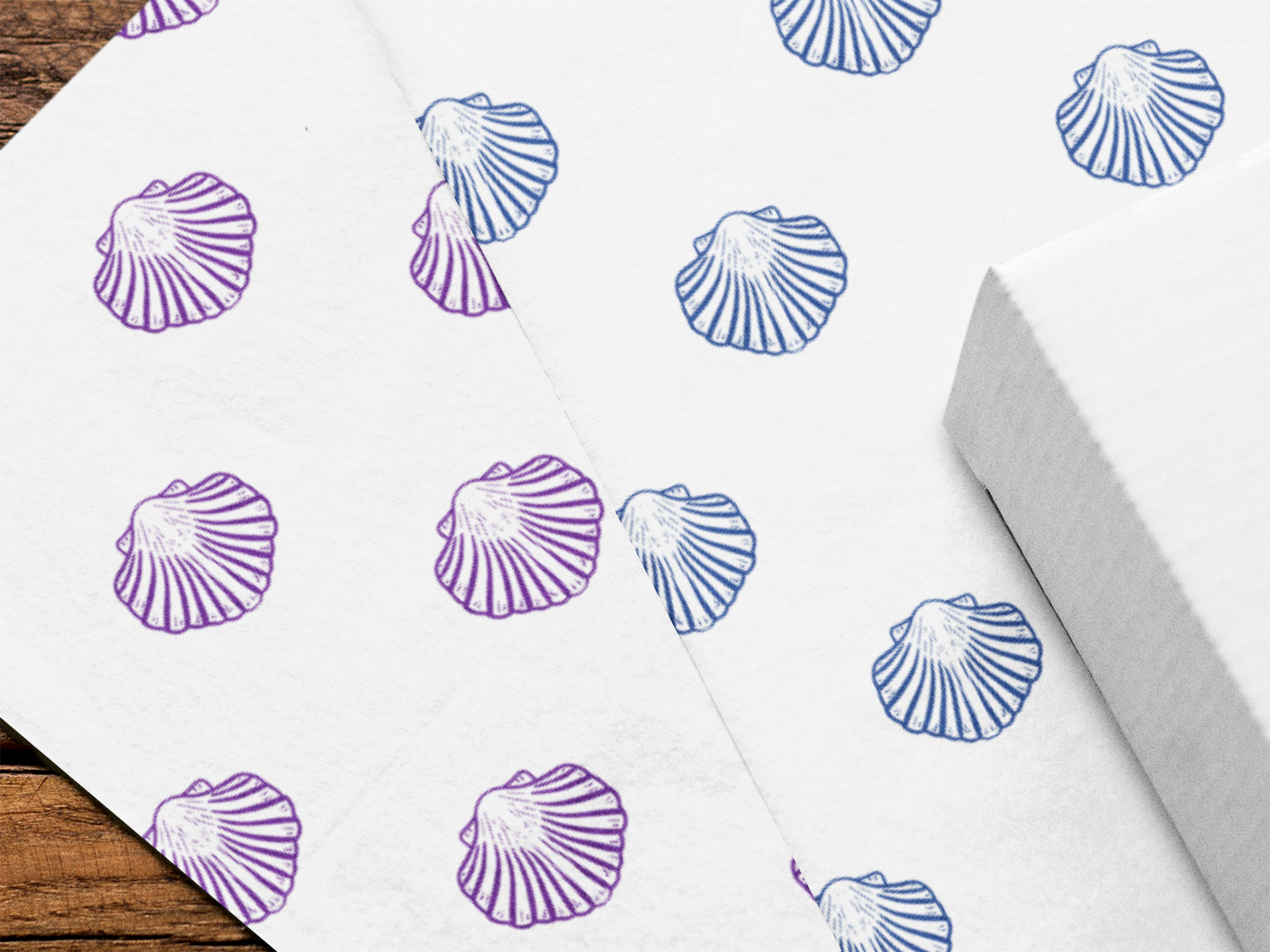 Seashell Pattern Simple White Seashells on White Pattern Graphic by TijanaARTStudio88 · Creative Fabrica