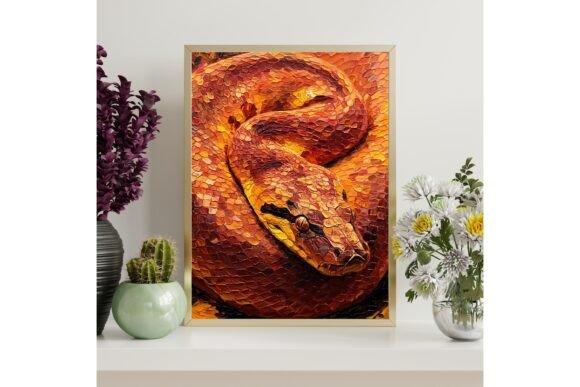 Snake Coiled Printable Wall Art
