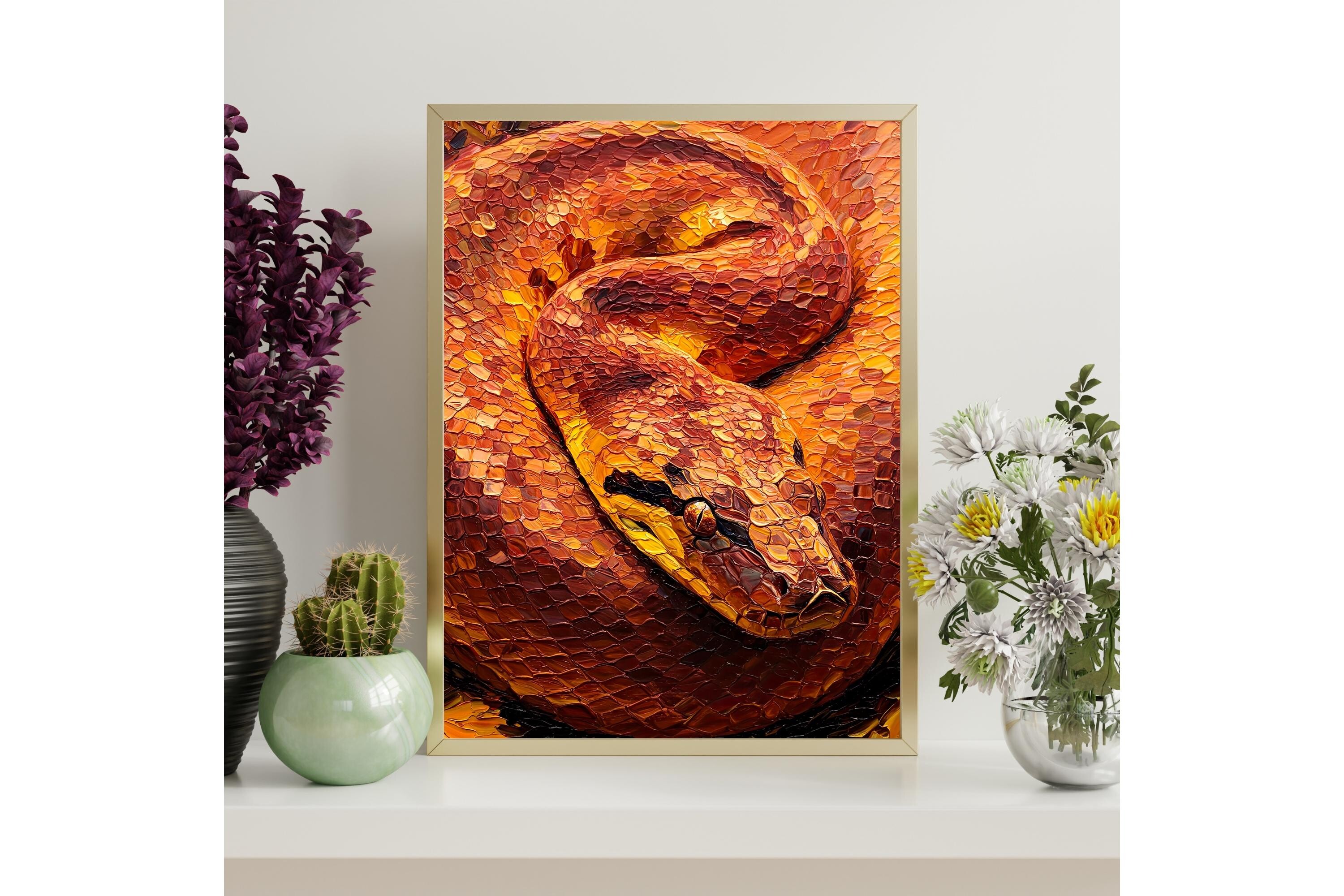Snake Coiled Printable Wall Art