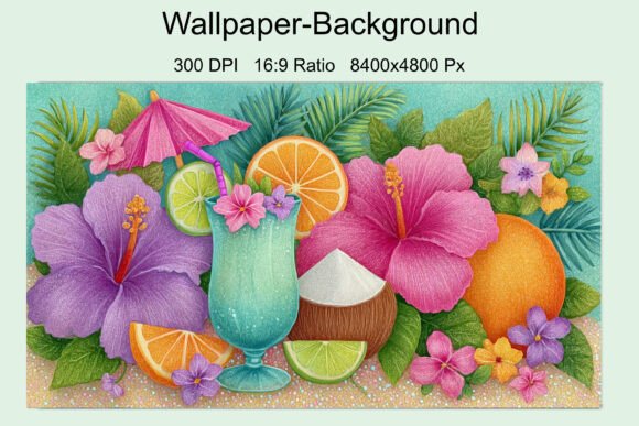 Abstract Tropical TV Computer Wallpaper