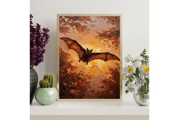 Autumn Bat Printable Wall Art