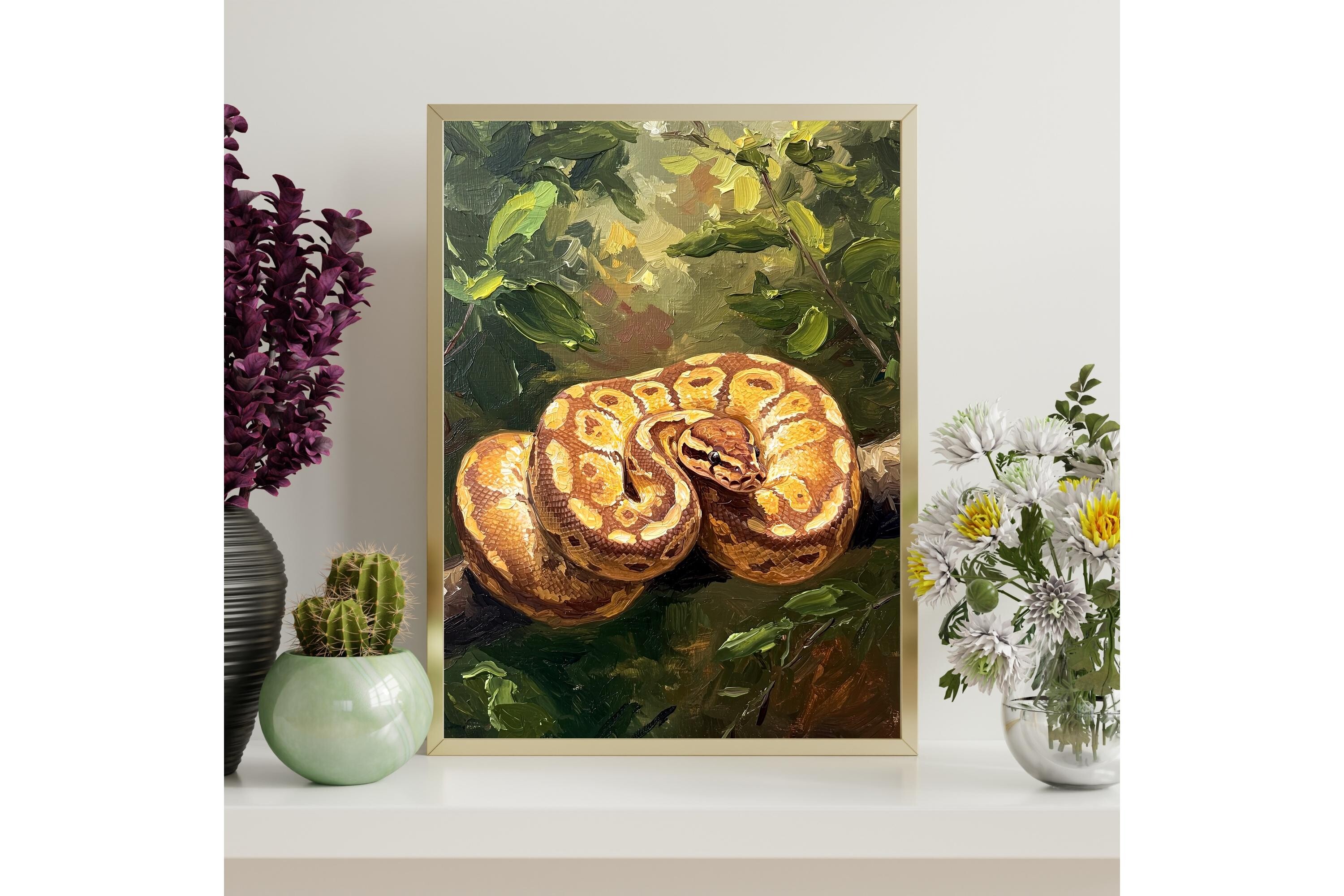 Ball Python Snake Printable Wall Art