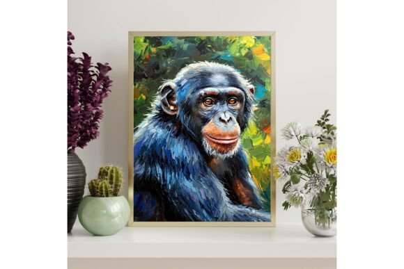 Bonobo Portrait Printable Wall Art