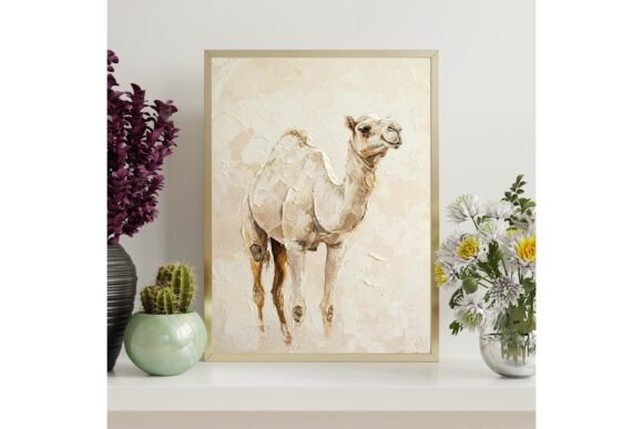 Camel Impasto Wall Art Print