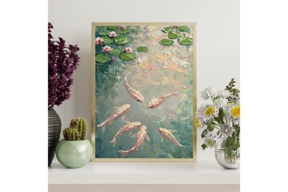 Carp Fish Pond Printable Wall Art