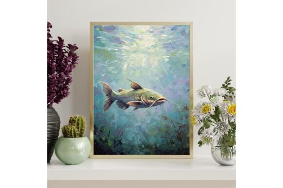 Catfish Printable Underwater Wall Art