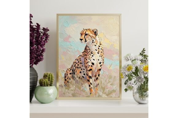 Cheetah Impasto Printable Wall Art