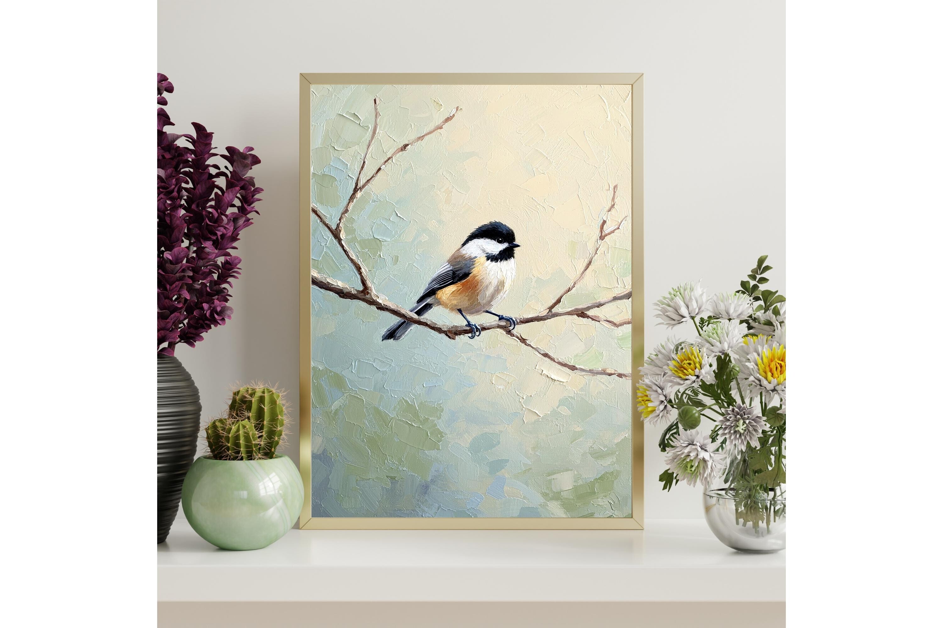 Chickadee Bird Printable Wall Art