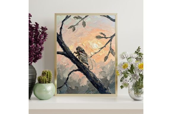 Cicada Tree Branch Wall Art