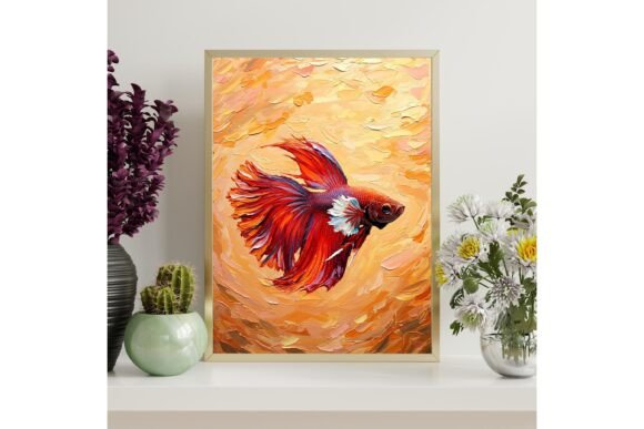 Colorful Betta Fish Printable Wall Art