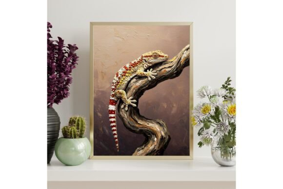 Colorful Gecko Printable Wall Art