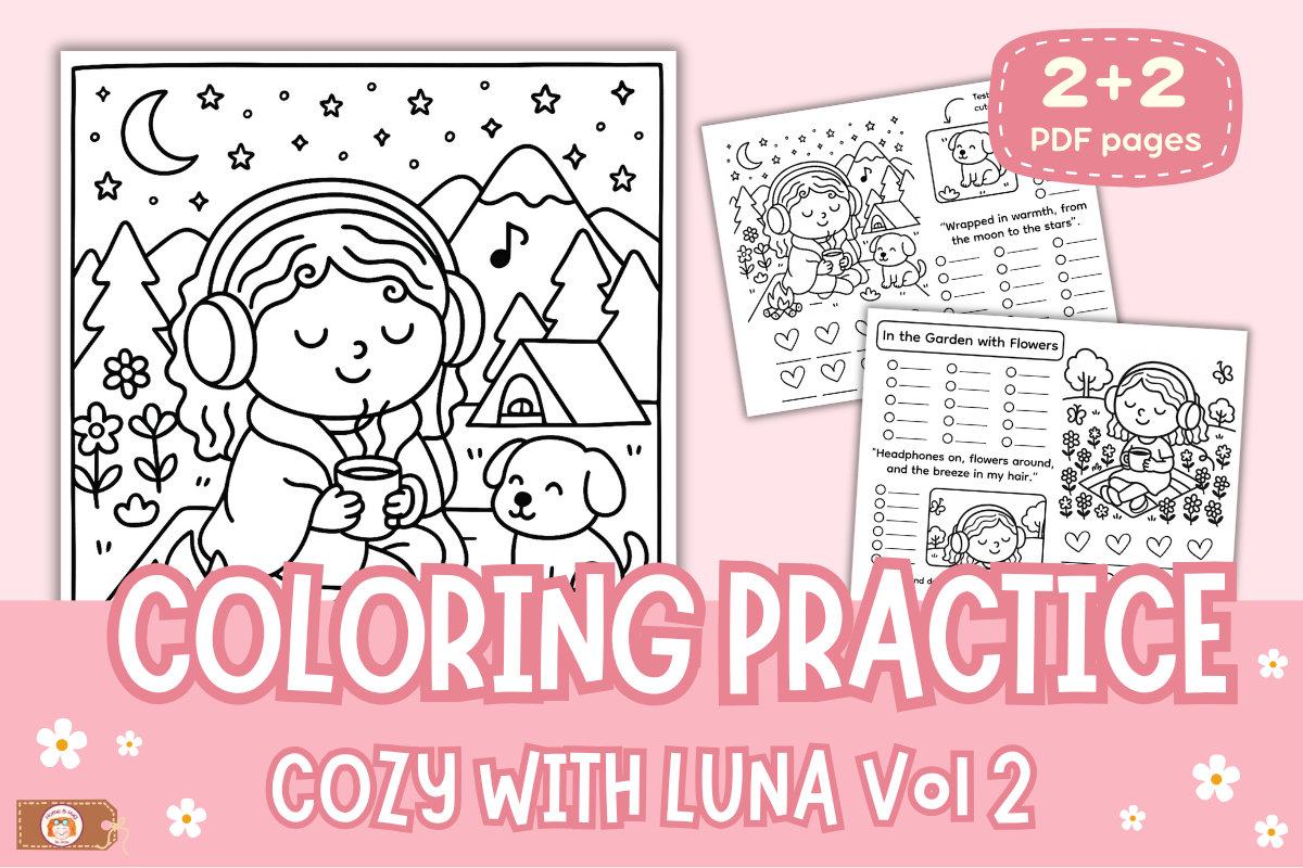 Coloring Practice Worksheets Cozy LunaV2