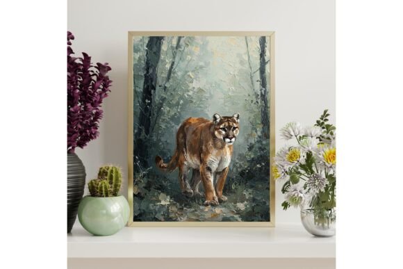 Cougar Forest Printable Wall Art
