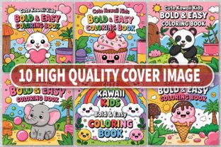 Cute Kawaii Kids Coloring Book Pages Graphic by Creative Art Drawing ...