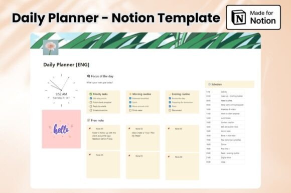 Daily Planner - Notion Template