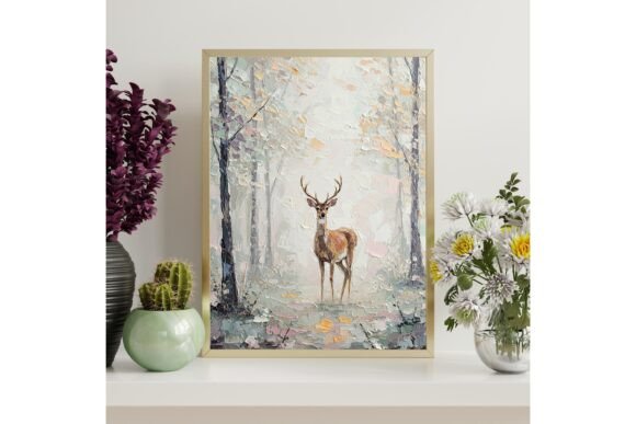 Deer Forest Wall Art Print
