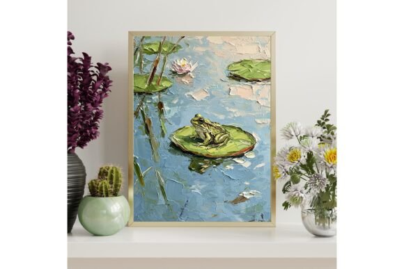 Frog on Lily Pad Wall Art
