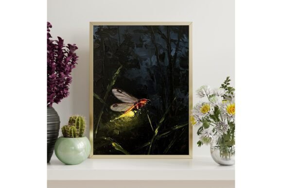 Glowing Firefly Wall Art Print