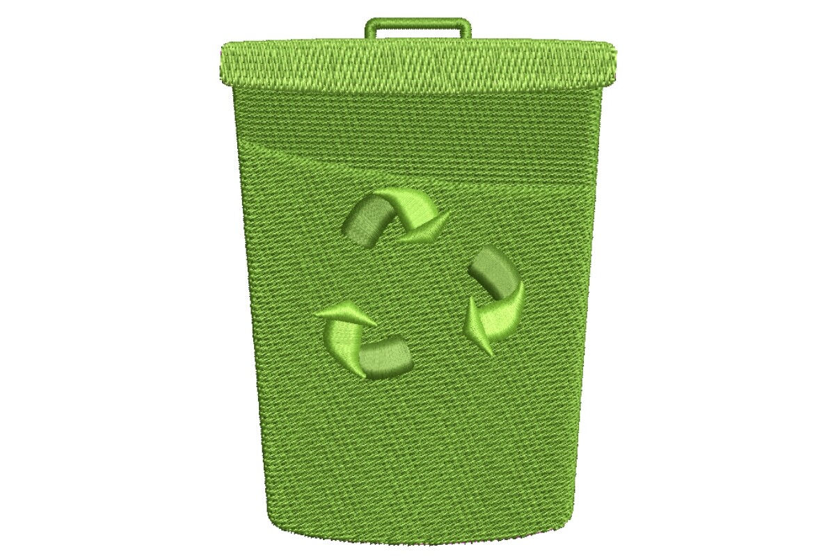 Green Recycling Bin