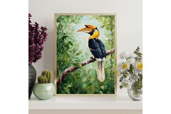 Hornbill Bird Printable Wall Art