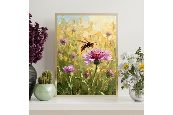 Hornet and Wildflower Printable Wall Art