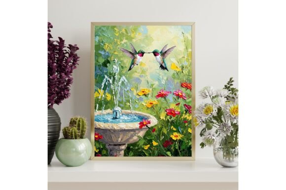 Hummingbird Garden Wall Art