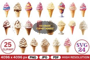 Ice Cream Clipart Bundle Graphic by SVG24 · Creative Fabrica
