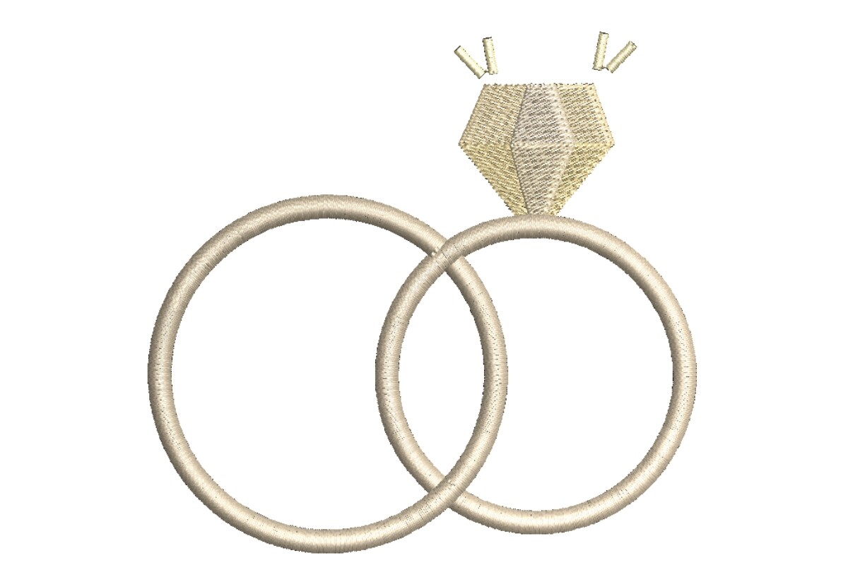 Interlocking Wedding & Engagement Rings