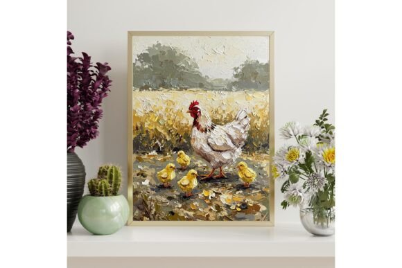 Mother Hen & Chicks Printable Art
