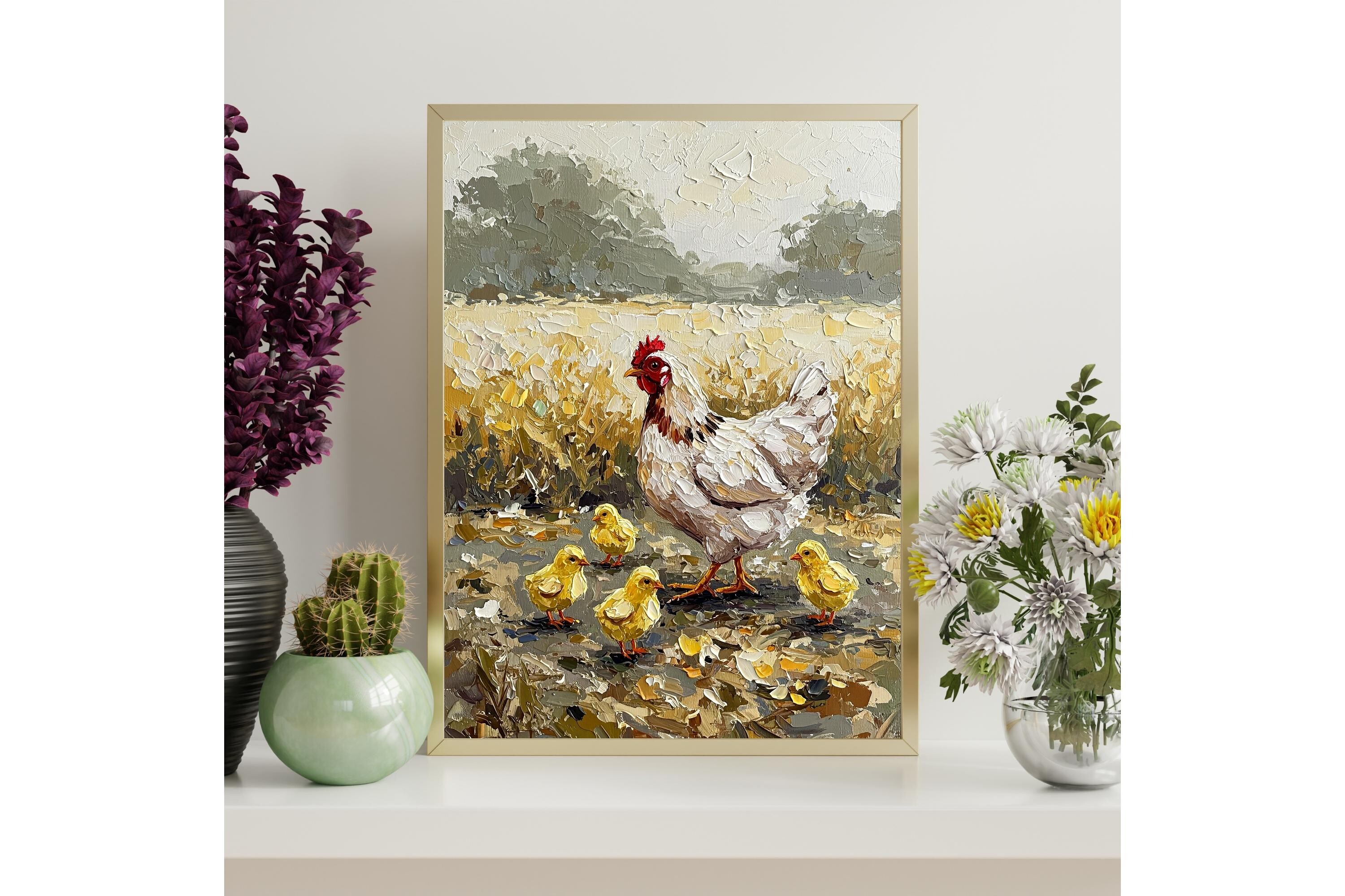 Mother Hen & Chicks Printable Art