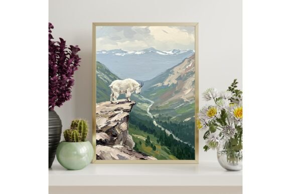 Mountain Goat Wall Art Print