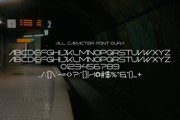 Oura Font PNG with transparent background - Preview 1